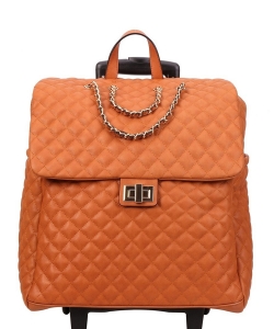 Fashion Quilted Luggage Bag XC6575 BROWN